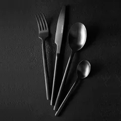 Ложка кофейная «Саппоро бэйсик» сталь нерж. ,L=114,B=20мм черный,матовый, изображение 3