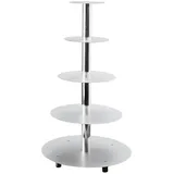 Этажерка для торта 5 ярусов 20х26х32х40х45см алюмин.