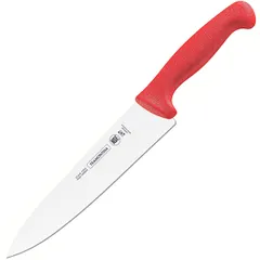 Нож поварской «Профешионал Мастер» сталь нерж.,пластик ,L=37,6/25см красный