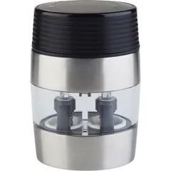 Mill for salt and pepper 2in1 with ceramic mechanism  acrylic, stainless steel , H=95, L=60, B=45mm