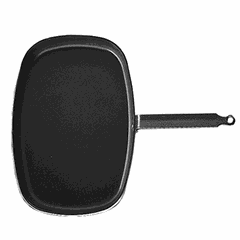 Rectangular frying pan aluminium,non-stick coating ,H=4,L=38,B=26cm black