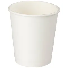 Стакан бумажный одноразовый однослойный[100шт] бумага 185мл D=73,H=80мм белый