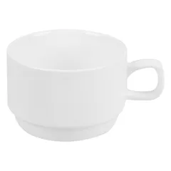 Чашка чайная «Кунстверк» фарфор 250мл D=85/55,H=60,L=120мм белый