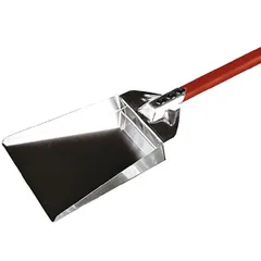 Shovel for ash 21*31cm aluminum ,L=1.73 m metallic,red