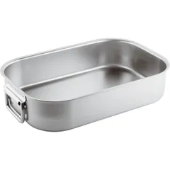 Baking dish stainless steel ,H=9,L=50,B=30cm metal.