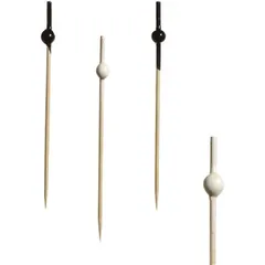 Шпажки для канапе L=10см[100шт] дерево ,H=120,L=100,B=35мм черный,белый