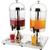 Диспенсер для холодных напитков двойной поликарбонат,сталь 8л ,H=55,L=36,B=54см металлич.,прозр.