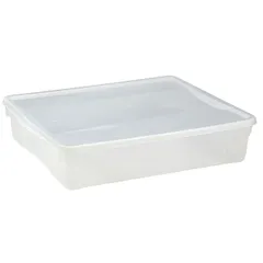 Container for products “Crystal” with lid  polyprop.  9 l , H=85, L=400, B=335mm  transparent.