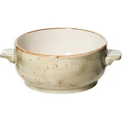 Чашка бульонная «Крафт Грин» без крышки фарфор 425мл D=120,H=60,L=163мм зелен.