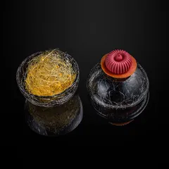 Салатник «Студия Ро» с крышкой «сфера» стекло 70мл D=7см серый, изображение 4