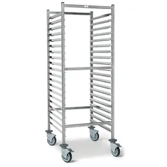 Trolley for gastronorm containers 2/1, 20 tiers  stainless steel , H=165, L=75, B=46 cm  silver.