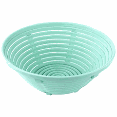 Basket for proofing dough, round, 0.75 kg  polyprop.  D=200, H=86mm  blue.