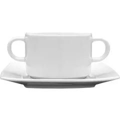 Чашка бульонная «Виктория-отель» фарфор 320мл D=104,H=57,L=157мм белый, изображение 2