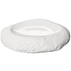 Plate “Rock” for presentations  porcelain , H=35, L=310, B=200mm  white, matte