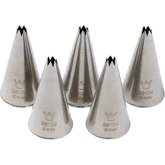 Pastry nozzle “Open star”[5pcs] stainless steel ,H=50,L=25/4mm