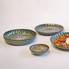 Салатник «Астера» керамика D=217,H=47мм серый,серо-голуб., изображение 4