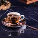 Блюдце «Аида» с декором фарфор D=16см коричнев., изображение 5