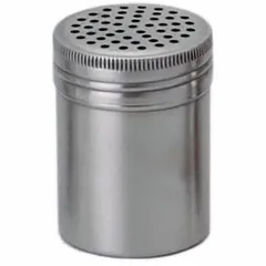 Jar for bulk products with large holes  stainless steel  300 ml  D=65/4, H=100mm  metal.