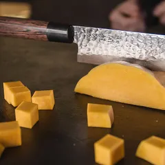 Нож кухонный «Нара» сталь нерж.,дерево ,L=300/165,B=43мм металлич.,тем.дерево, изображение 3