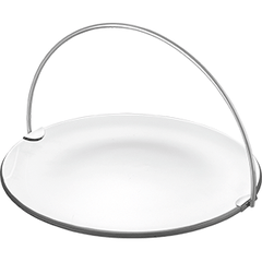 Блюдо сервировочное «Банкет» стекло,сталь нерж. D=33,H=20см