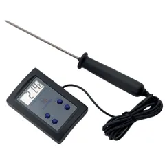 Digital thermometer (-50+150C)  plastic, stainless steel , H=30, L=300, B=155mm  grey, metallic.