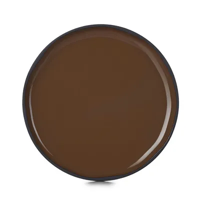 Тарелка «Карактэр» с высоким бортом керамика D=150,H=15мм коричнев.
