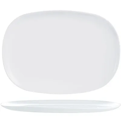 Блюдо «Эволюшнс Уайт» прямоугольное стекло ,L=34,B=24см белый, Длина (мм): 340
