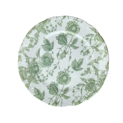 Тарелка «В.Виена Роузес» фарфор D=310,H=27мм белый,зелен.