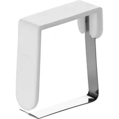 Зажим для скатерти пластик,нерж. ,L=46,B=51мм белый,серебрян.