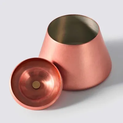 Сахарница «Купер» с крышкой, с лужением внутри медь 250мл D=60,H=85мм роз. золото, изображение 3