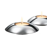 Подсвечник + свеча[2шт] металл D=95,H=25мм металлич.