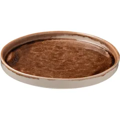 Блюдо «Маррон Реативо» фарфор D=250,H=25мм коричнев.,бежев., изображение 2