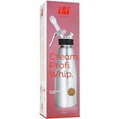 Сифон для сливок «Крим профи» сталь нерж.,пластик 1л D=90,H=295,B=115мм металлич.,черный, изображение 2