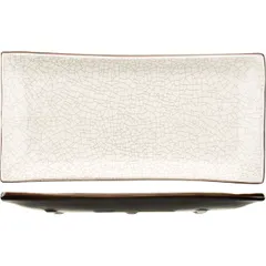 Блюдо для подачи «День и ночь» керамика ,L=30,B=14,5см белый,черный