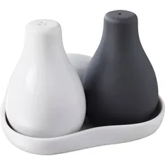 Set of spices on a stand  porcelain , H=85, L=120, B=80mm  white, black