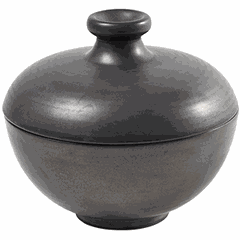 Салатник «Пьюр» с крышкой керамика D=20,H=17см черный