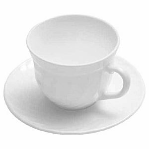 Чашка кофейная «Трианон» стекло 90мл D=6,H=5,L=8см белый