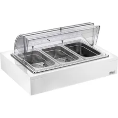 Pantry station for yogurt and vegetables  white