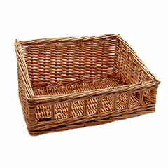 Wicker basket for bread  polyrottan , H=11, L=40, B=30cm  brown.