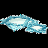 Тарелка «Сафари» стекло ,L=20,B=20см прозр.,голуб.