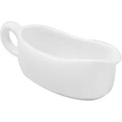 Sauce boat “Kunstwerk” porcelain 80ml ,H=40,L=125/100,B=48mm white