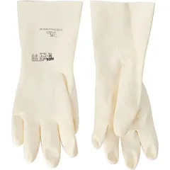 Caramel gloves size 8/8.5 (up to 60 C)  latex  L=33cm  beige.