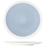Тарелка десертная керамика D=233,H=15мм голуб.,белый