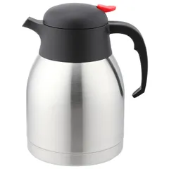 Coffee pot-thermos  stainless steel, plastic  1.5 l , H=22 cm  silver, black