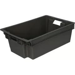 Ящик для продуктов с ручками (от 0 до +50°C) полиэтилен 37л ,H=20,L=60,B=40см черный