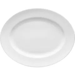 Dish “Monaco” oval  porcelain ,H=2,L=28,B=22cm white