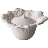 Салатник «Ро Дизайн Бай Эрбиси» с крышкой керамика 100мл D=12см белый,матовый