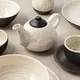 Чайник заварочный «День и ночь» фактурный керамика 0,6л ,H=11,L=13см белый,черный, изображение 3