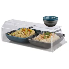 Витрина защитная на 1 GN 1/1 или 2 GN 1/2 акрил ,H=21,L=56,B=33см прозр., изображение 4