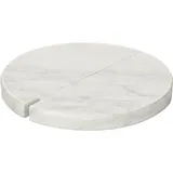 Поднос круглый для ножа арт.122010 мрамор D=21,H=2см белый